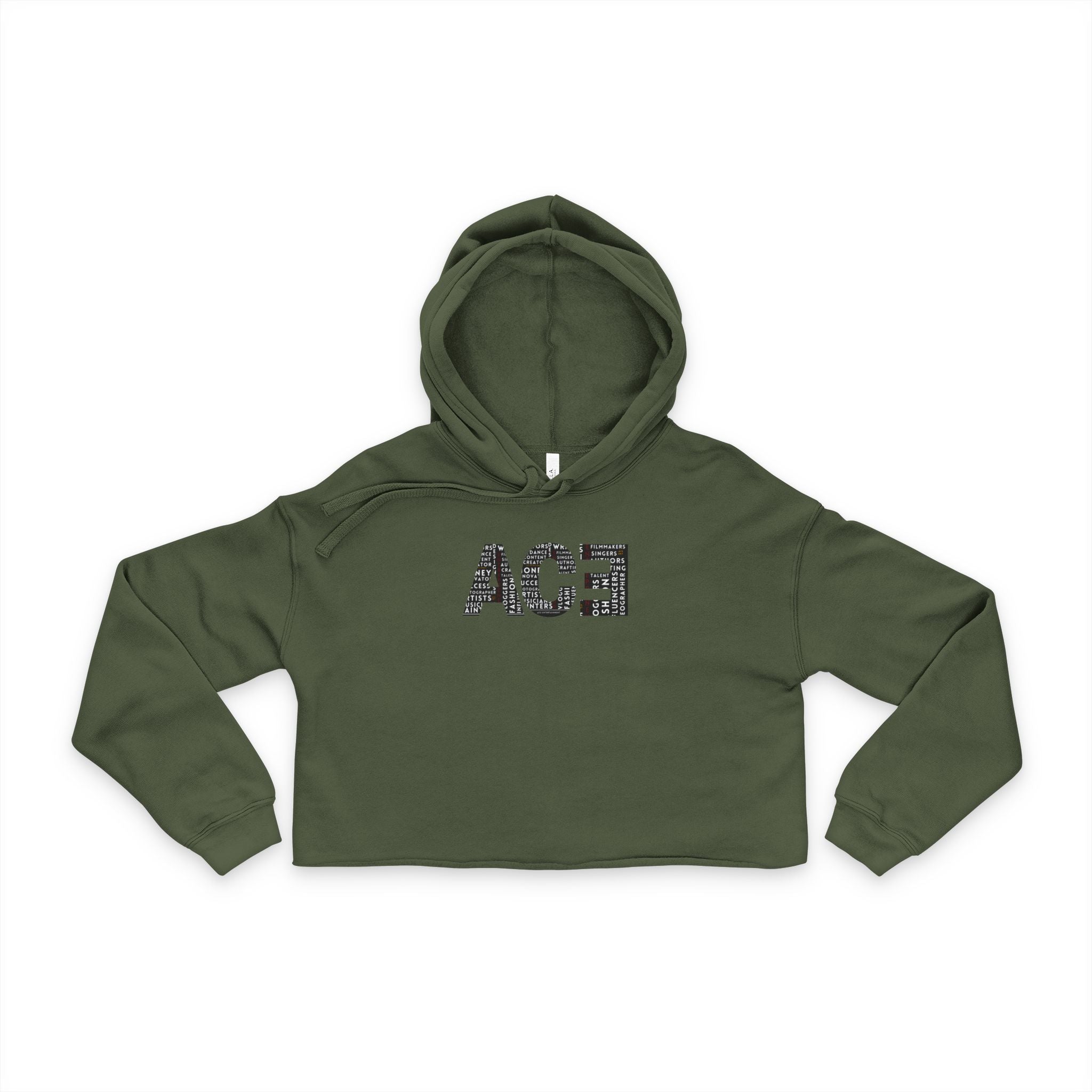 Cropped Hoodie with ACE Words