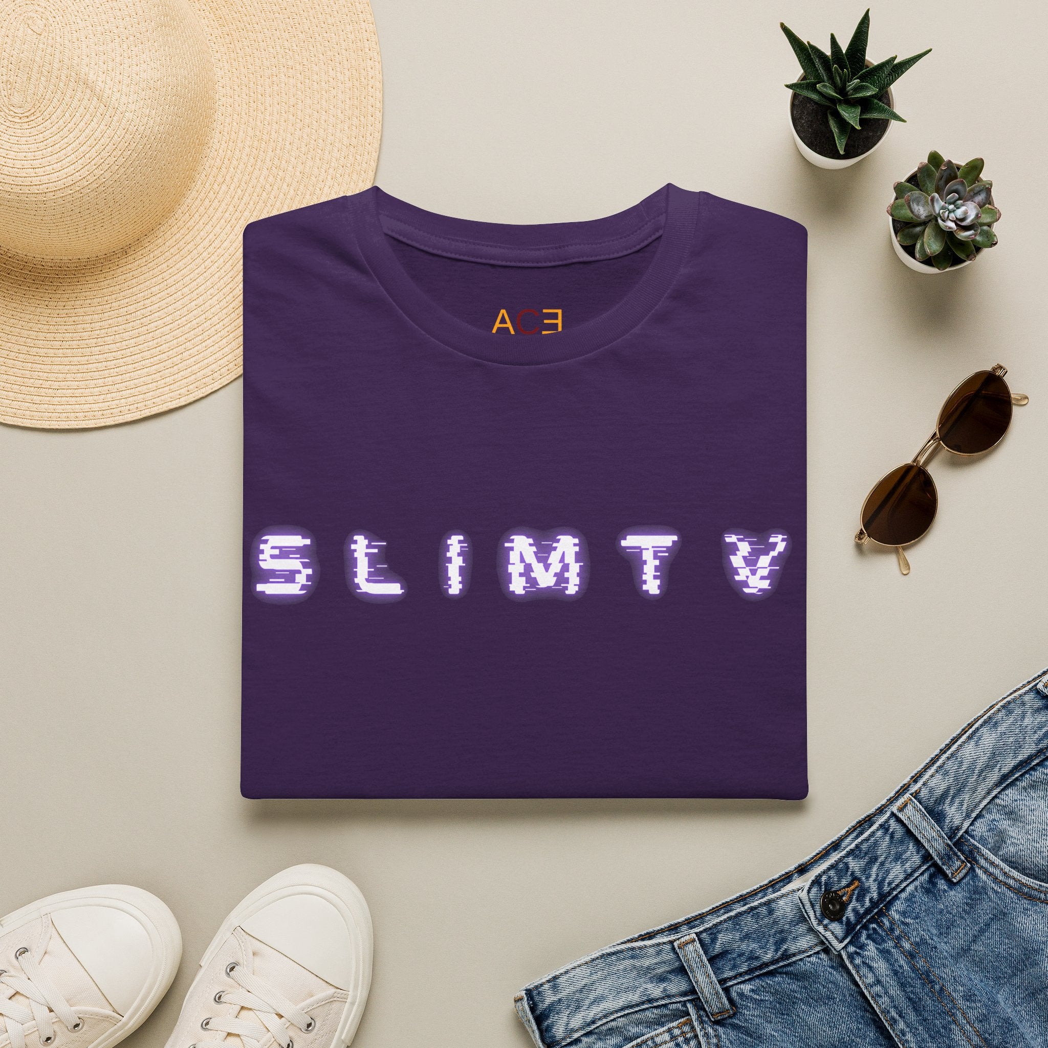 Slim TV Glitch Unisex T-Shirt