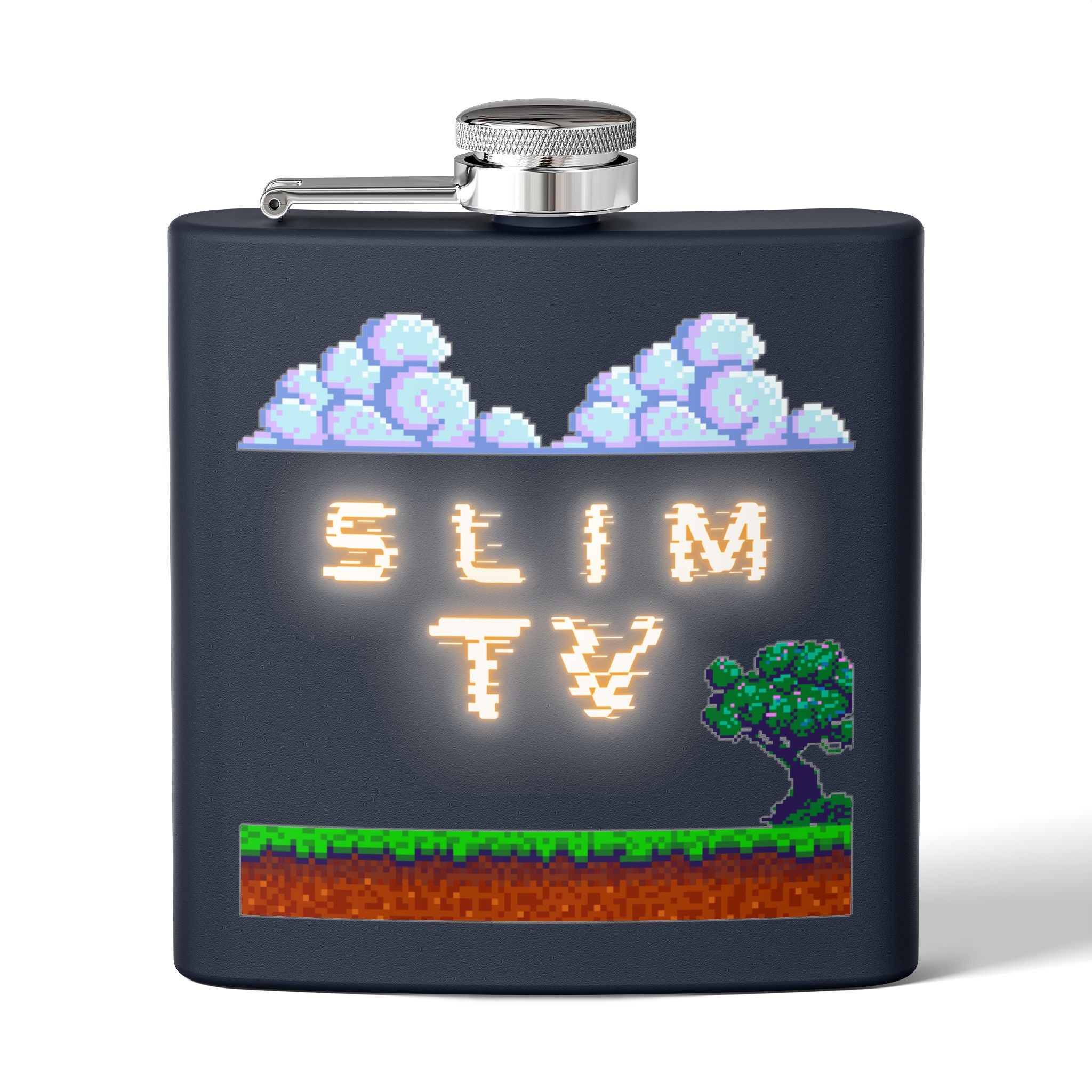 What's Hot!? and Slim TV 6oz Stainless Steel Flask