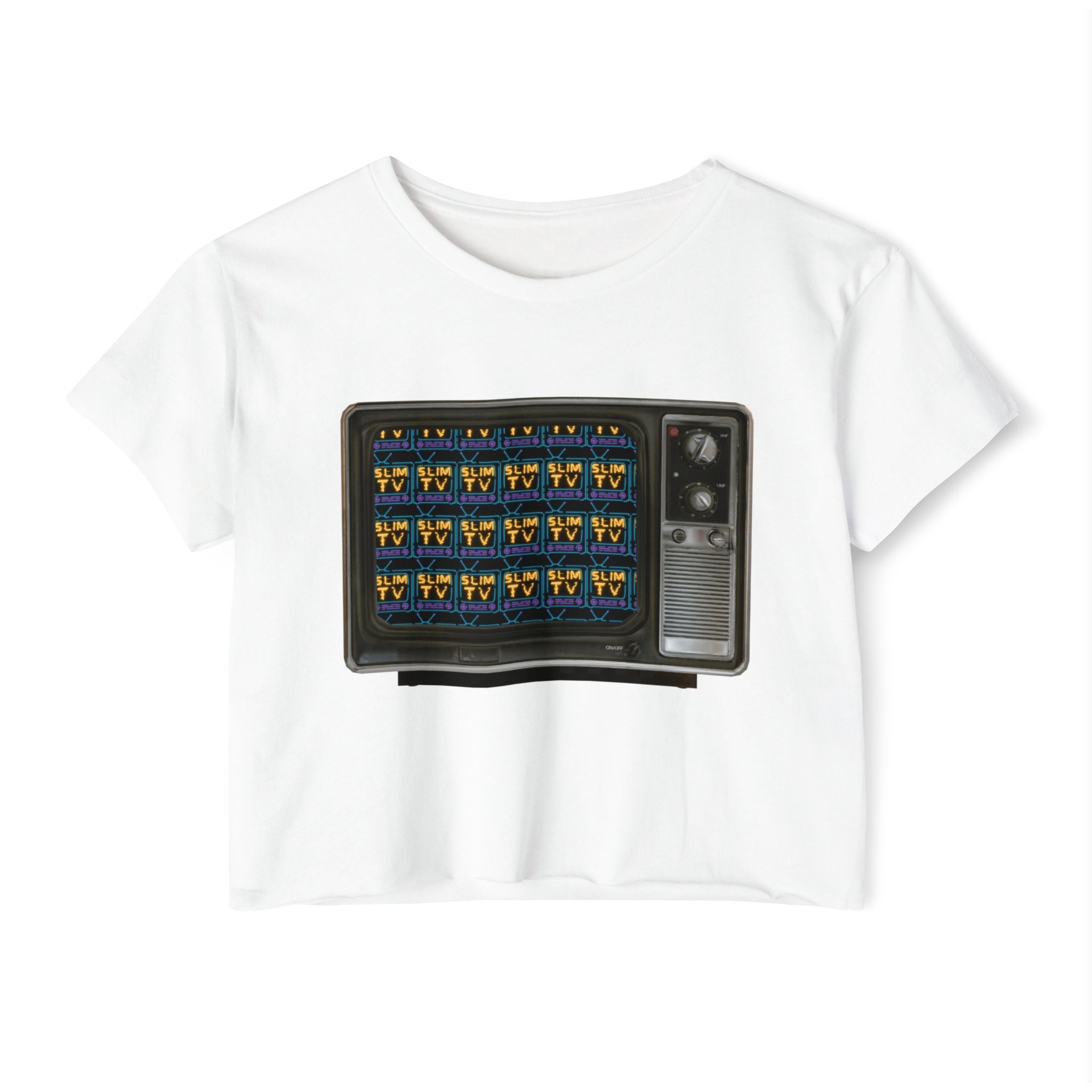 Slim TV Retro Graphic Crop Top