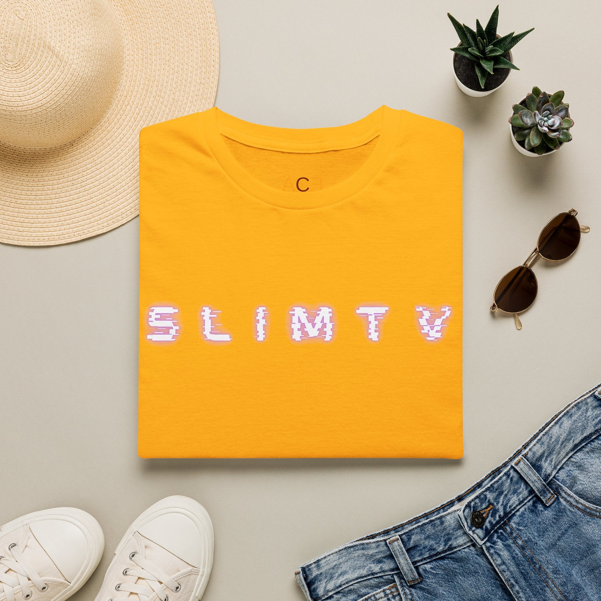 Slim TV Glitch Unisex T-Shirt
