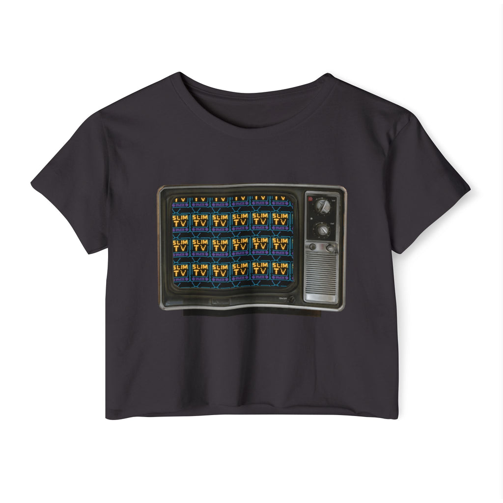 Slim TV Retro Graphic Crop Top