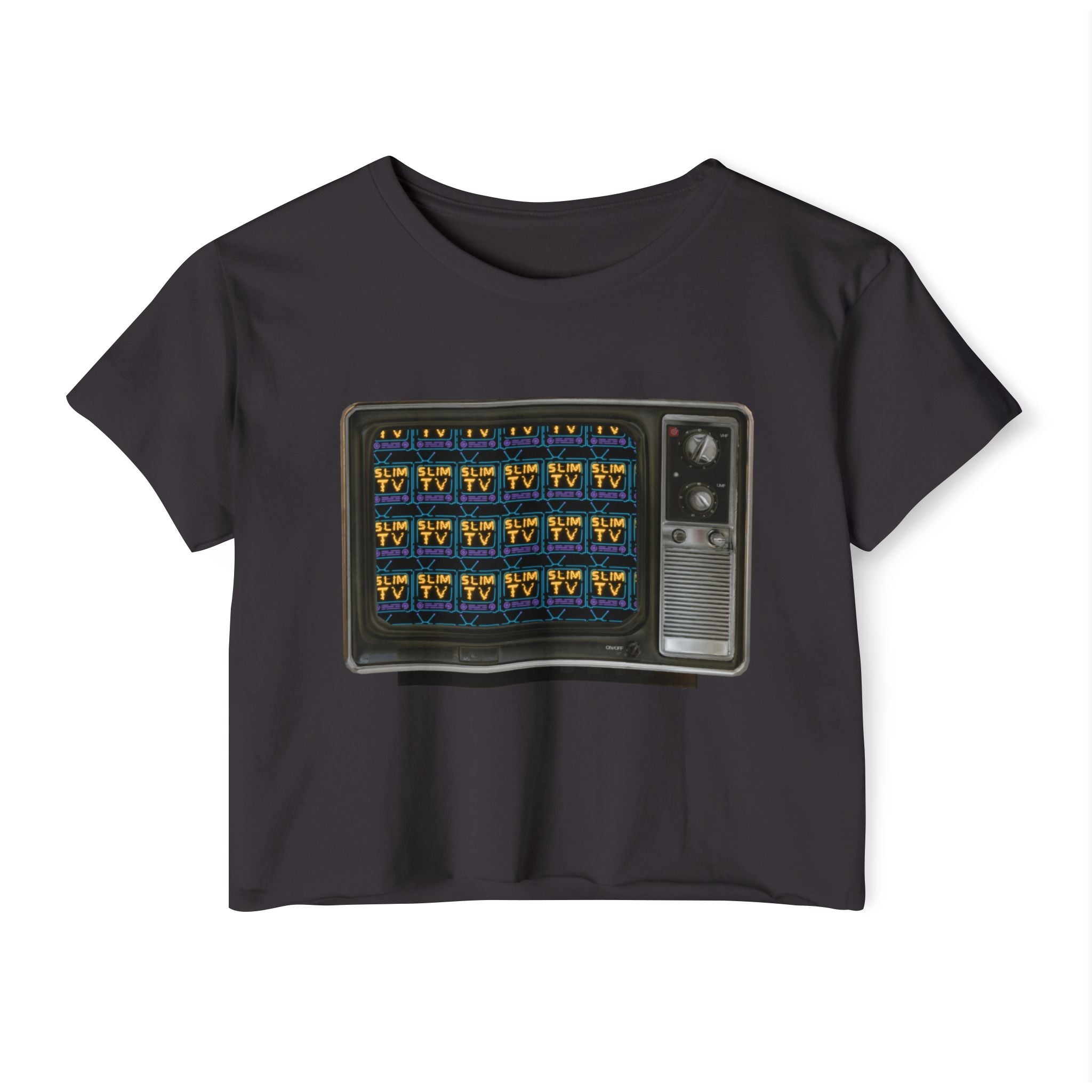 Slim TV Retro Graphic Crop Top