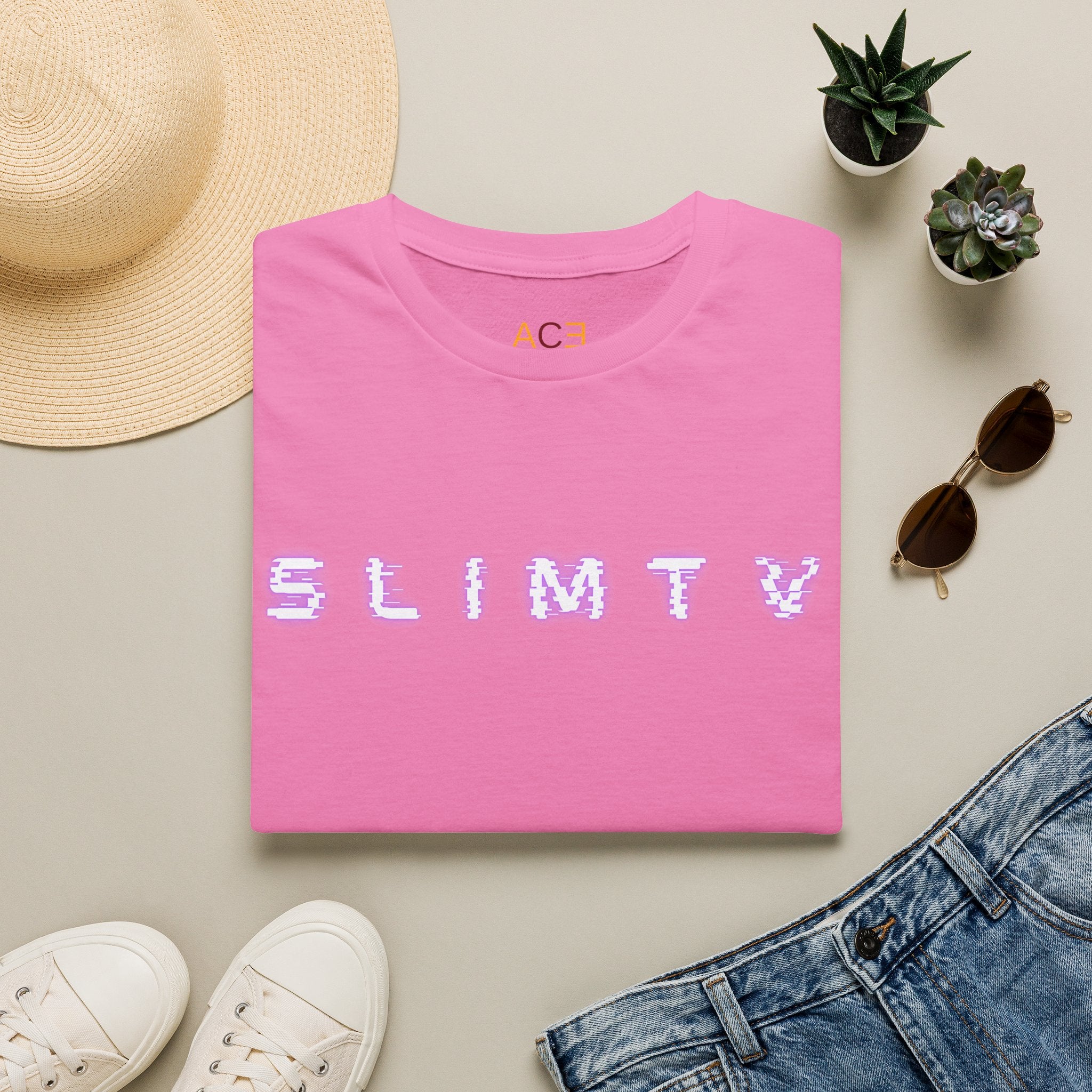 Slim TV Glitch Unisex T-Shirt
