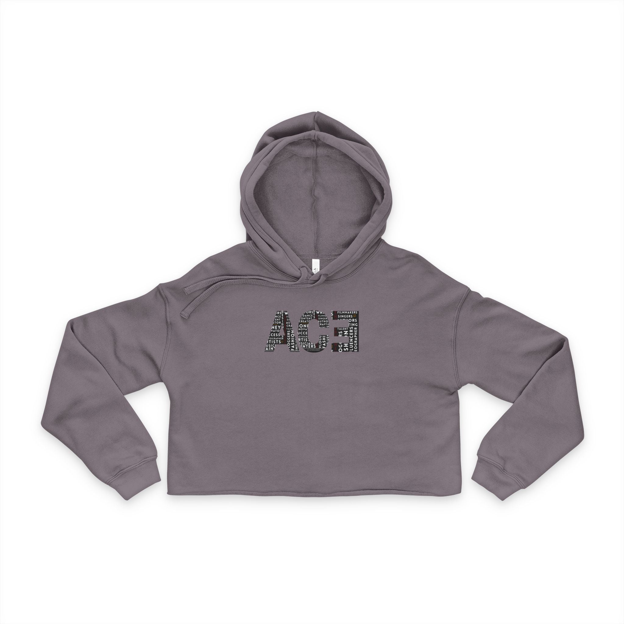 Cropped Hoodie with ACE Words