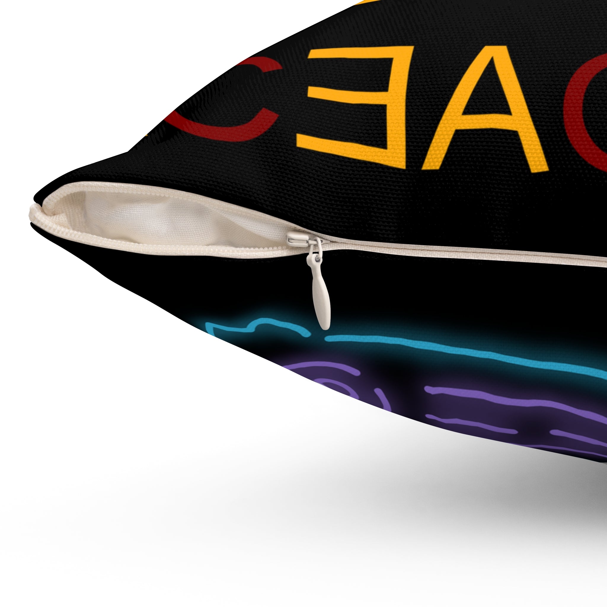 Retro Neon Accent Pillow - ACE & Slim TV