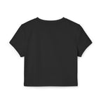 Womens Baby Tee with Fiery WH!? Design - Stylish Graphic Tee for Trendy Looks