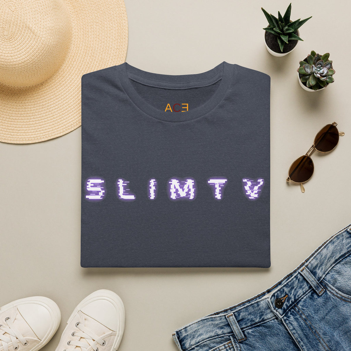 Slim TV Glitch Unisex T-Shirt