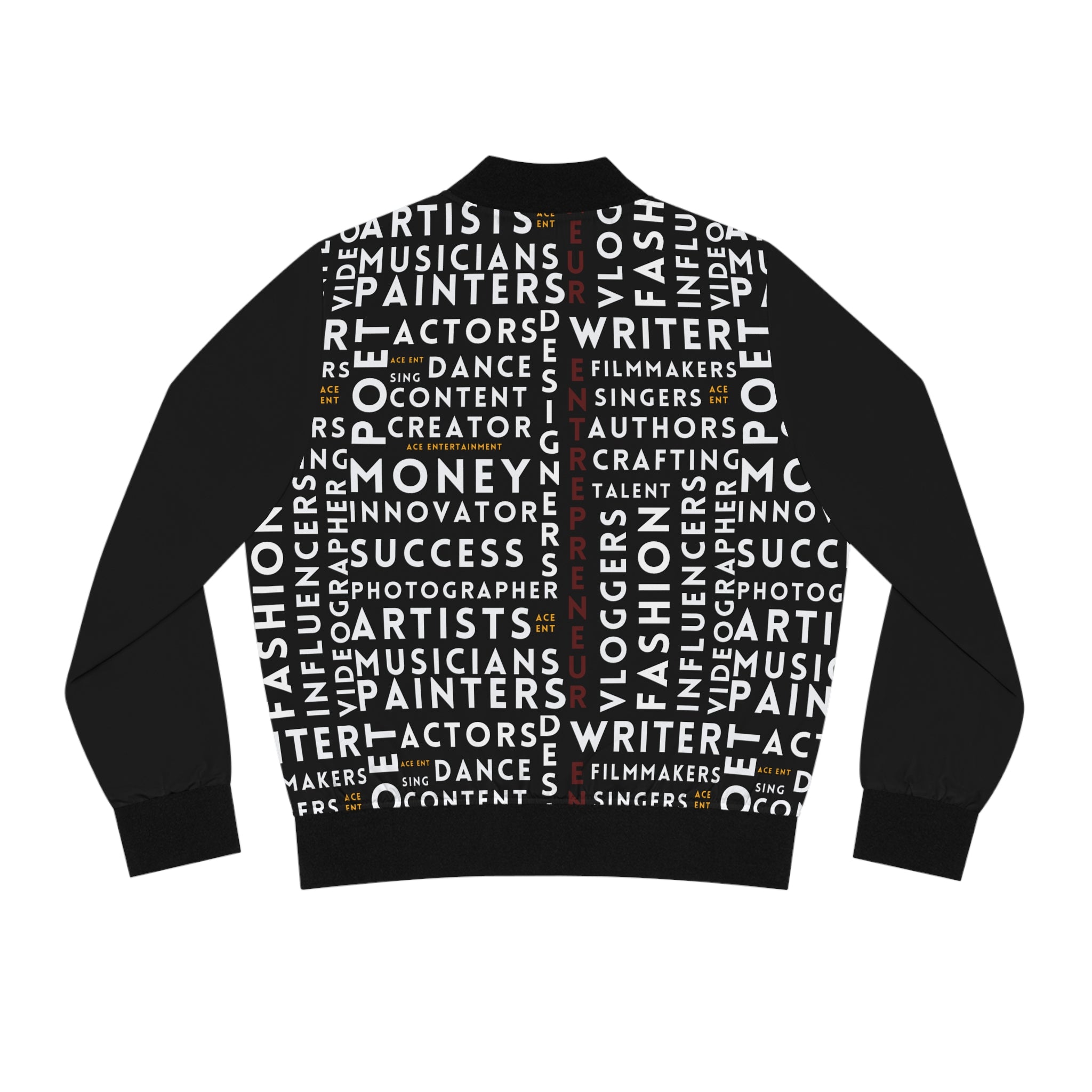 ACE Creative Collective Women's Bomber Jacket — Typography Back Print